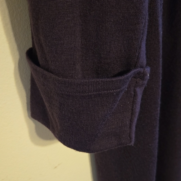 Vintage Kasper Purple/Brown Cardigan Sweater P2P 21 LG 54 - Picture 5 of 7